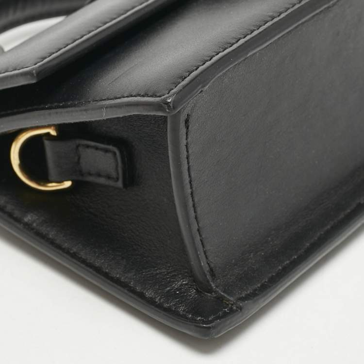 Pre Owned Jacquemus Black Leather Mini Le Bambino Top Handle Bag