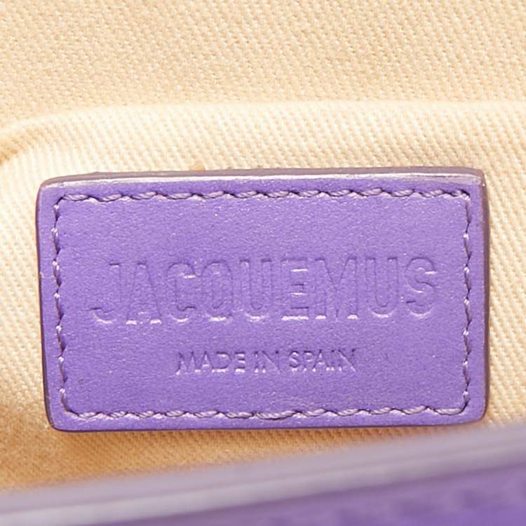Pre Owned Jacquemus Purple Leather Le Chiquito Noeud Top Handle Bag