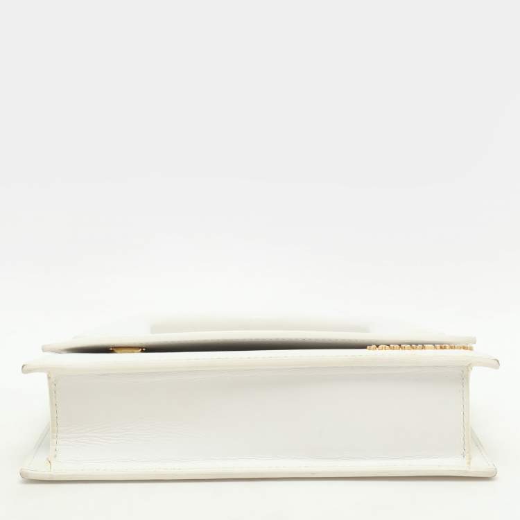 Pre Owned Jacquemus White Leather Long Le Chiquito Top Handle Bag