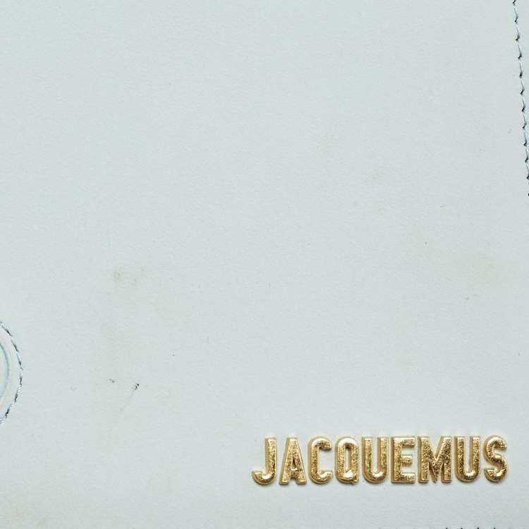 Pre Owned Jacquemus Light Blue Leather Large Le Bambino Top Handle Bag