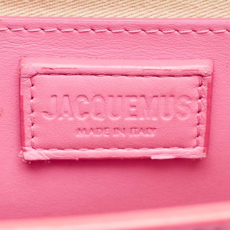 Pre Owned Jacquemus Pink Leather Le Bambinou Top Handle Bag