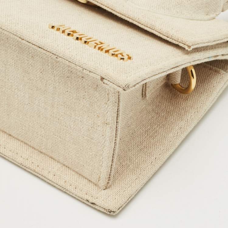 Pre Owned Jacquemus Beige Fabric Le Chiquito Noeud Top Handle Bag