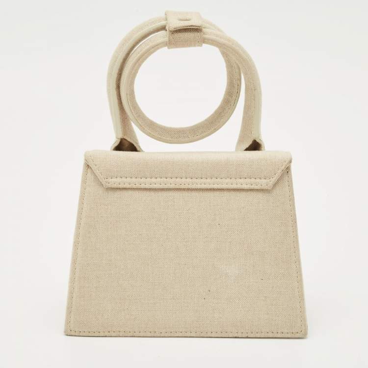 Pre Owned Jacquemus Beige Fabric Le Chiquito Noeud Top Handle Bag
