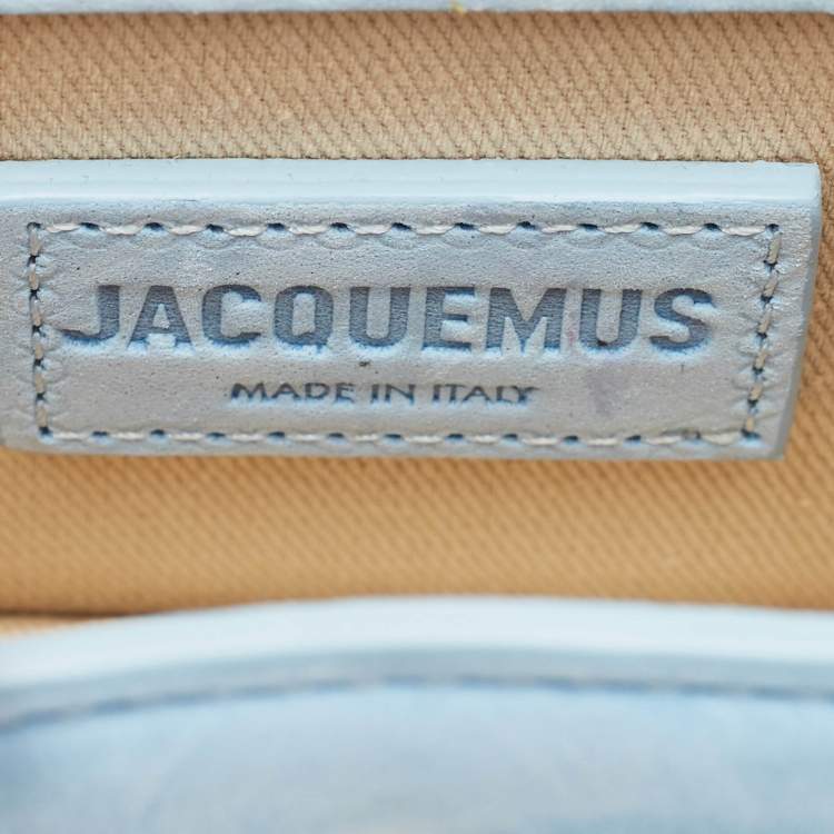 Pre Owned Jacquemus Blue Nubuck Leather Mini Le Chiquito Top Handle Bag