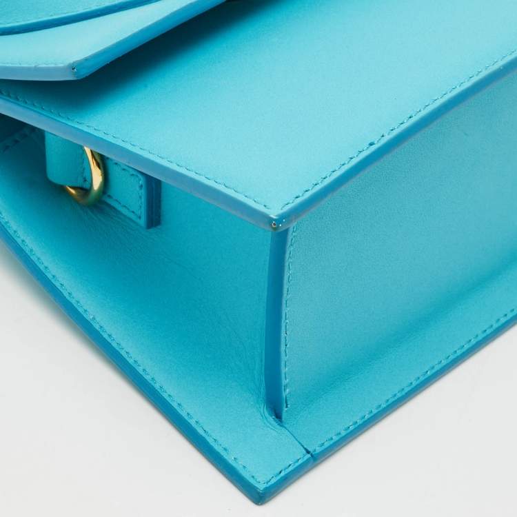 Pre Owned Jacquemus Blue Leather Medium Le Chiquito Top Handle Bag