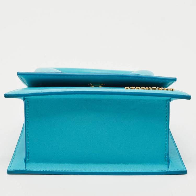 Pre Owned Jacquemus Blue Leather Medium Le Chiquito Top Handle Bag