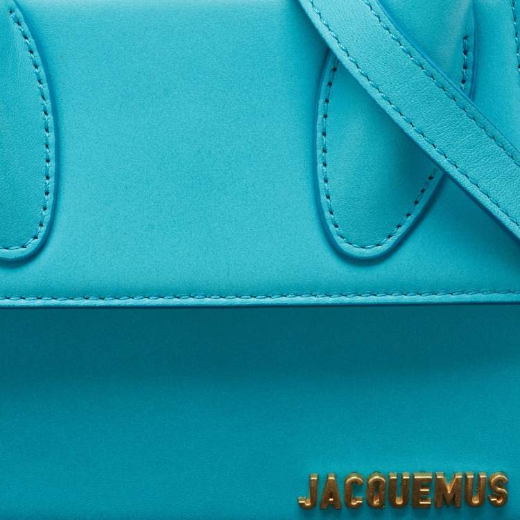 Pre Owned Jacquemus Blue Leather Medium Le Chiquito Top Handle Bag