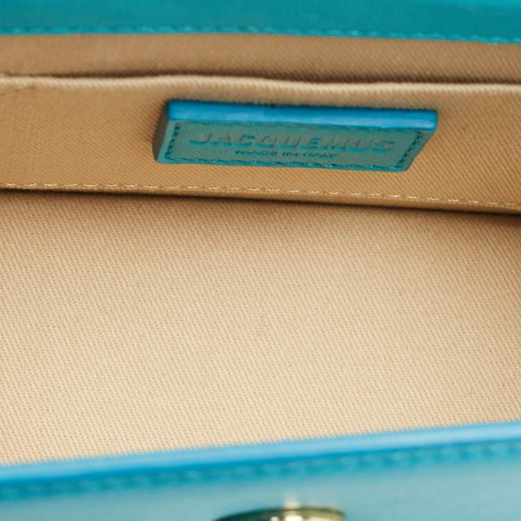 Pre Owned Jacquemus Blue Leather Medium Le Chiquito Top Handle Bag