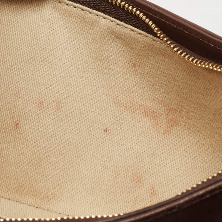 Pre Owned Jacquemus Dark Brown Leather Le Bisou Perle Shoulder Bag
