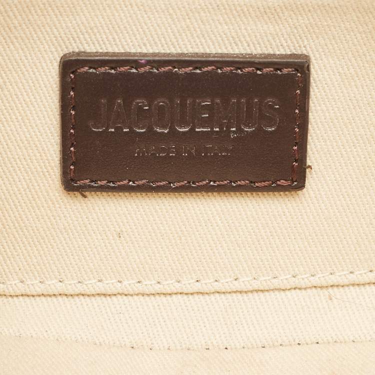 Pre Owned Jacquemus Dark Brown Leather Le Bisou Perle Shoulder Bag