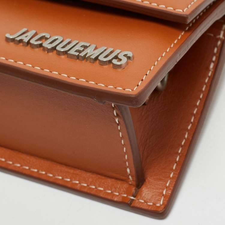 Pre Owned Jacquemus Brown Leather Mini Le Chiquito Top Handle Bag