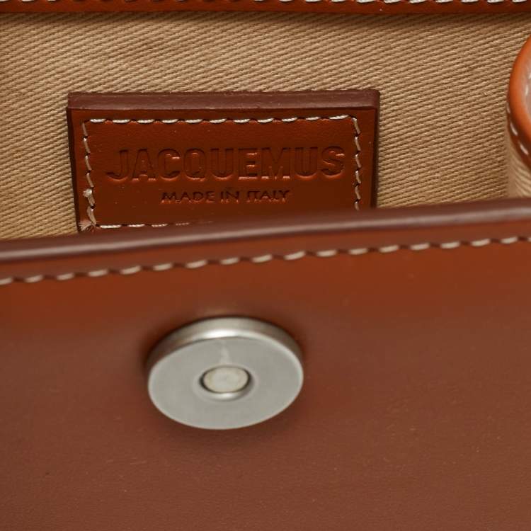 Pre Owned Jacquemus Brown Leather Mini Le Chiquito Top Handle Bag