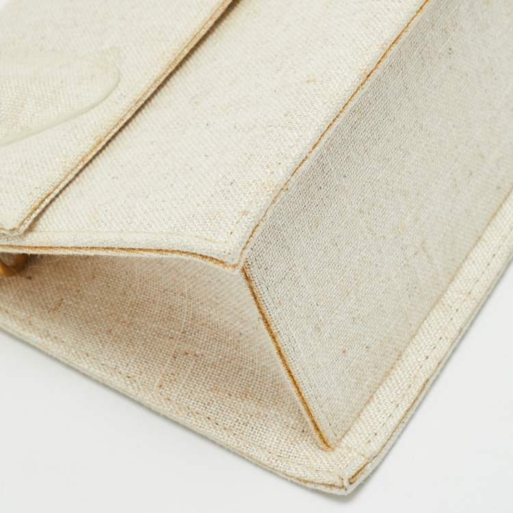 Pre Owned Jacquemus Beige Canvas Grand Le Chiquito Top Handle Bag