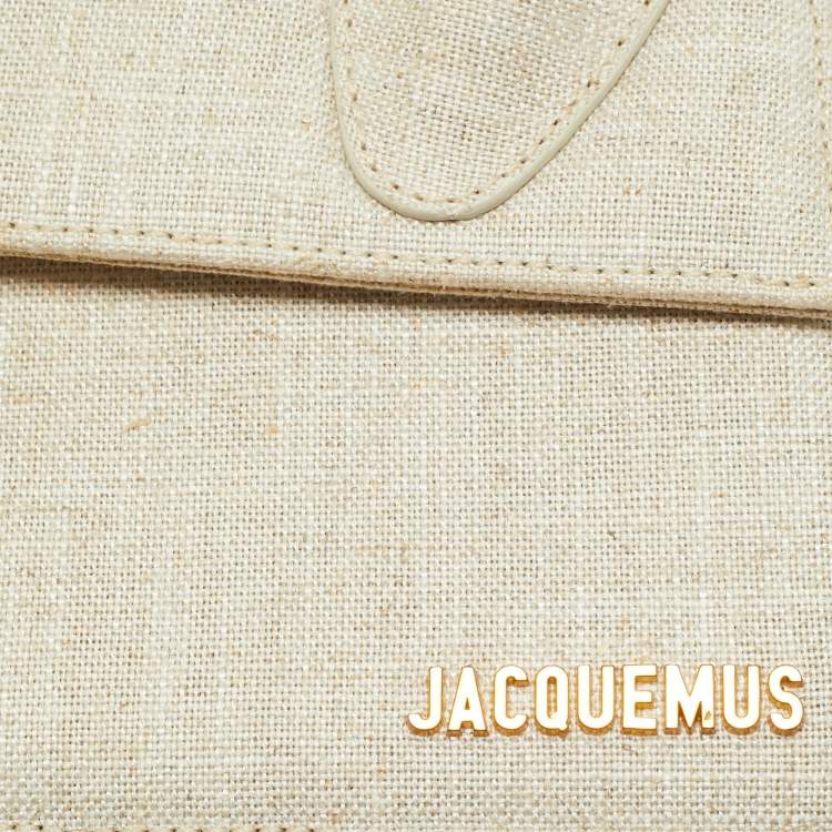 Pre Owned Jacquemus Beige Canvas Grand Le Chiquito Top Handle Bag
