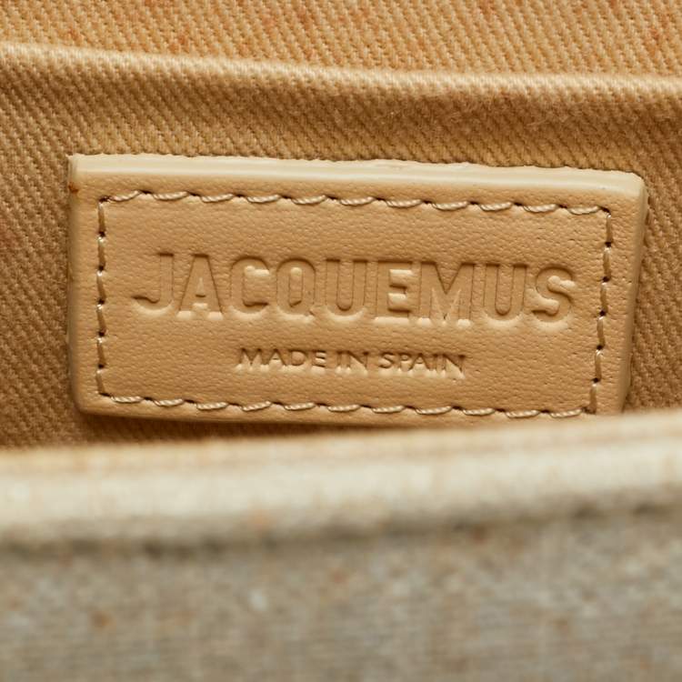 Pre Owned Jacquemus Beige Canvas Grand Le Chiquito Top Handle Bag