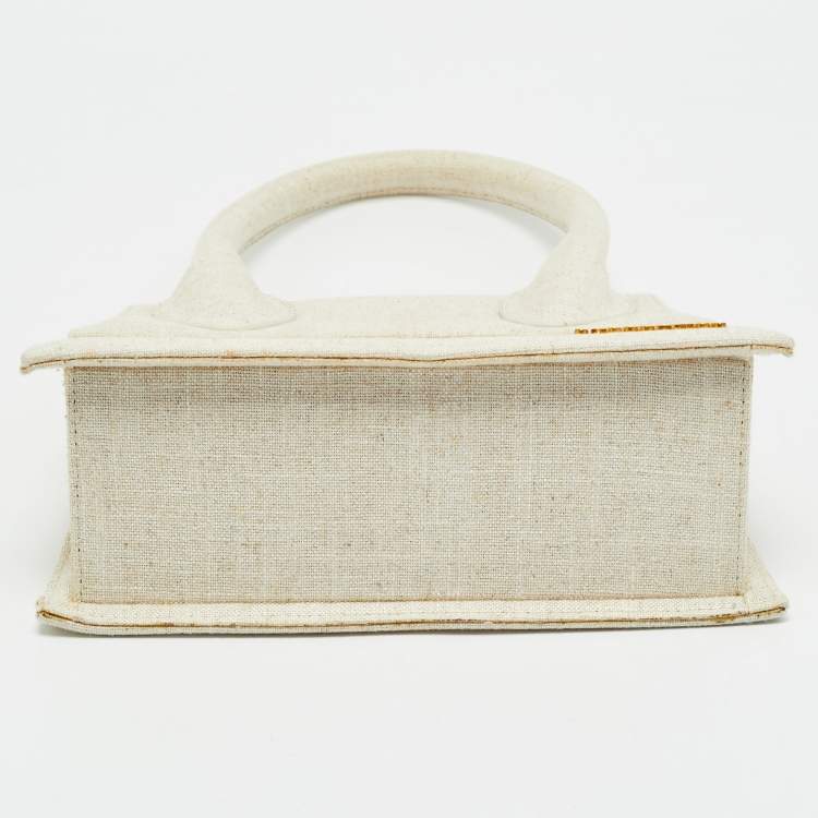 Pre Owned Jacquemus Beige Canvas Grand Le Chiquito Top Handle Bag