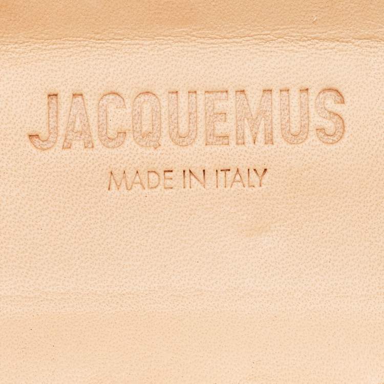 Pre Owned Jacquemus Beige/Cream Rattan and Leather Mini Wicker Le Chiquito Top Handle Bag