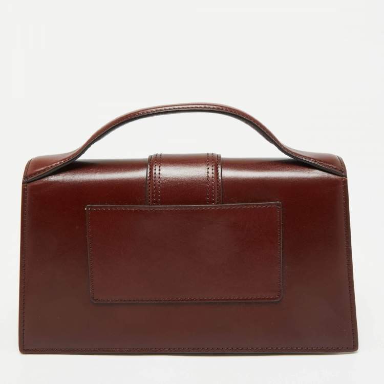Pre Owned Jacquemus Brown Leather Le Grand Bambino Top Handle Bag