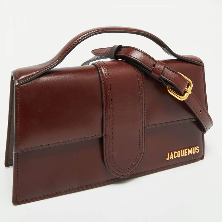 Pre Owned Jacquemus Brown Leather Le Grand Bambino Top Handle Bag