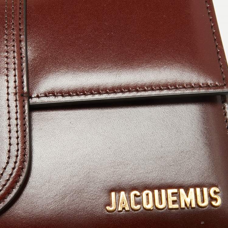 Pre Owned Jacquemus Brown Leather Le Grand Bambino Top Handle Bag