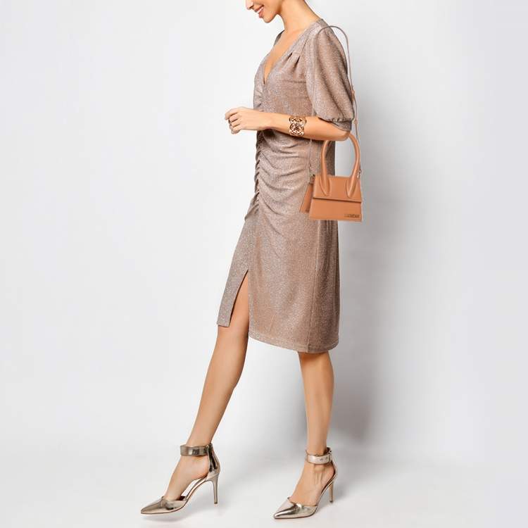 Pre Owned Jacquemus Brown Leather Le Chiquito Moyen Top Handle Bag