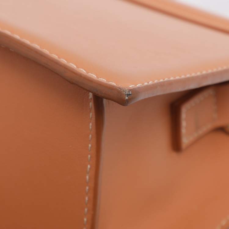 Pre Owned Jacquemus Brown Leather Le Chiquito Moyen Top Handle Bag