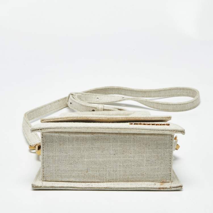 Pre Owned Jacquemus Beige Canvas Le Chiquito Moyen Top Handle Bag