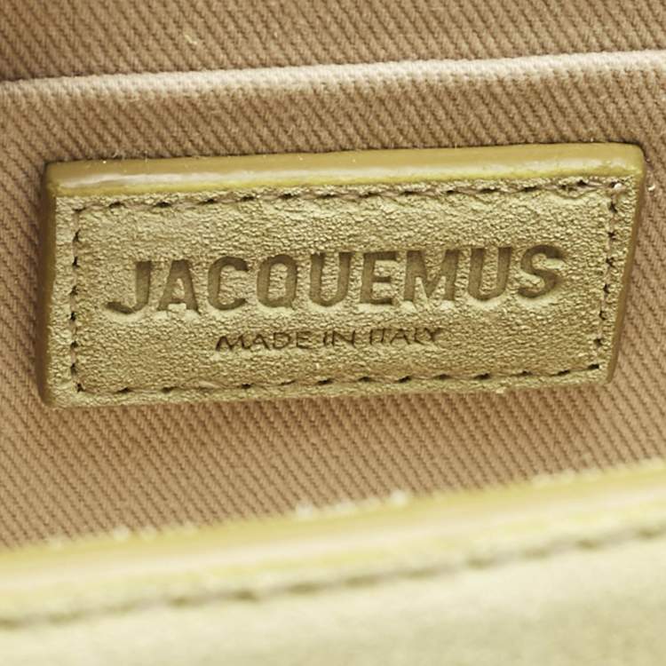 Pre Owned Jacquemus Light Green Suede Le Chiquito Moyen Top Handle Bag