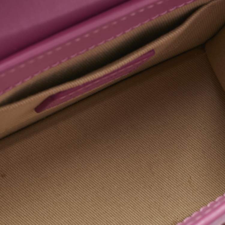 Pre Owned Jacquemus Fuchsia Leather Le Chiquito Noeud Top Handle Bag