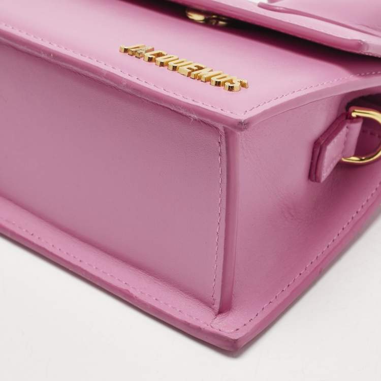 Pre Owned Jacquemus Fuchsia Leather Le Chiquito Noeud Top Handle Bag