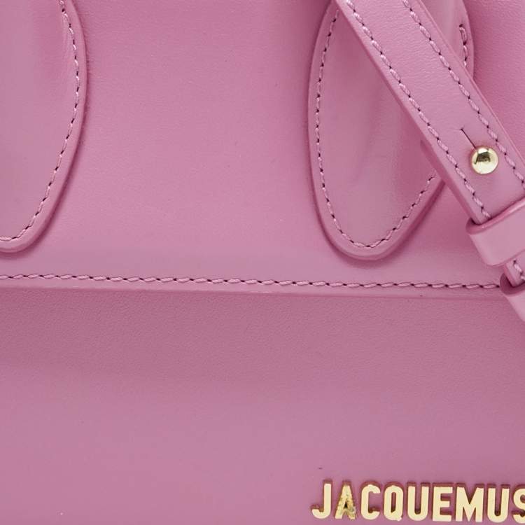 Pre Owned Jacquemus Fuchsia Leather Le Chiquito Noeud Top Handle Bag