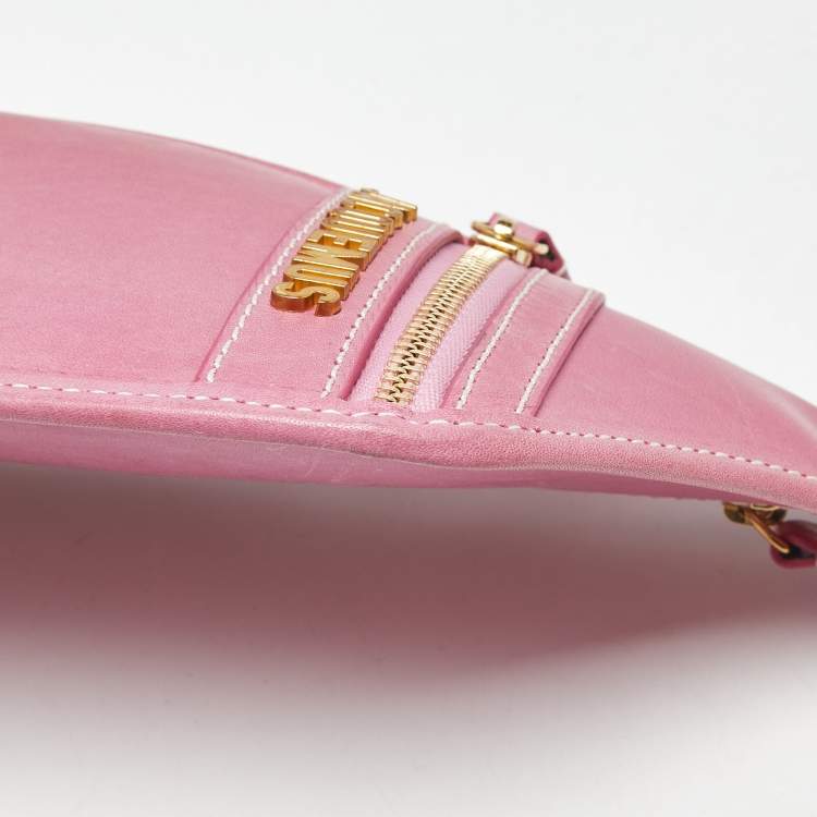 Pre Owned Jacquemus Pink Leather La Banane Belt Bag
