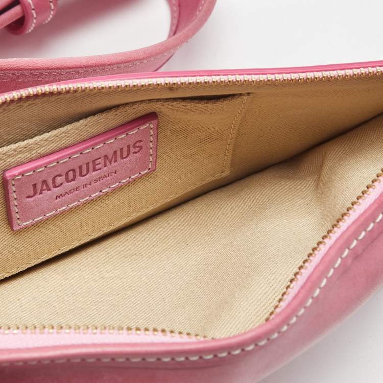 Pre Owned Jacquemus Pink Leather La Banane Belt Bag