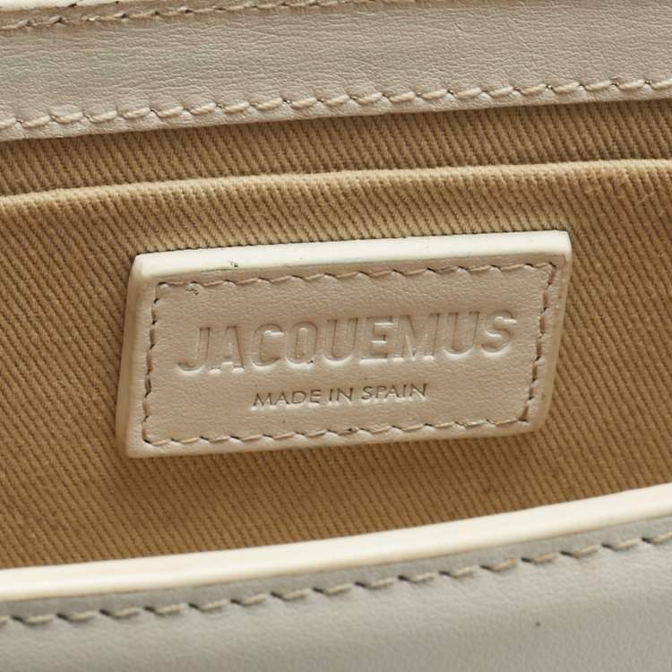 Pre Owned Jacquemus White Leather Le chiquito Long Top Handle Bag