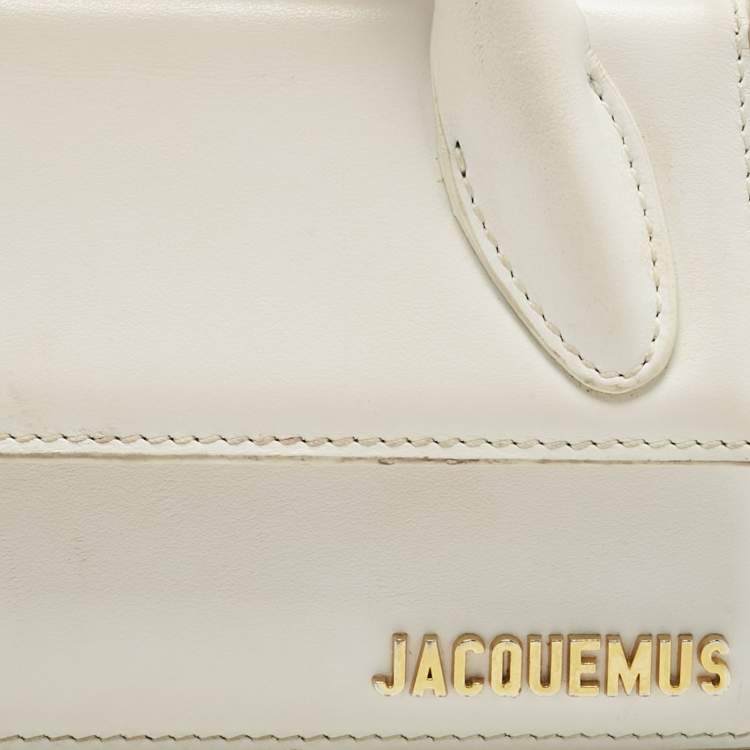Pre Owned Jacquemus White Leather Le chiquito Long Top Handle Bag