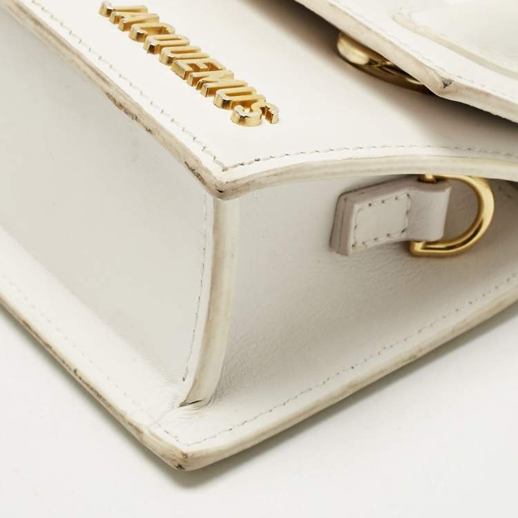Pre Owned Jacquemus White Leather Le chiquito Long Top Handle Bag
