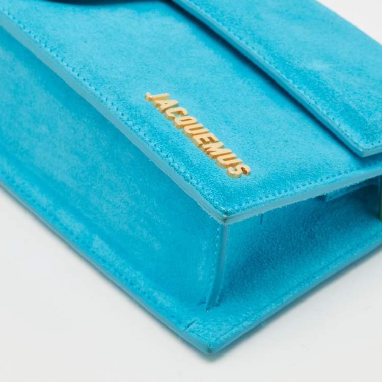 Pre Owned Jacquemus Blue Suede Le Bambino Long Shoulder Bag