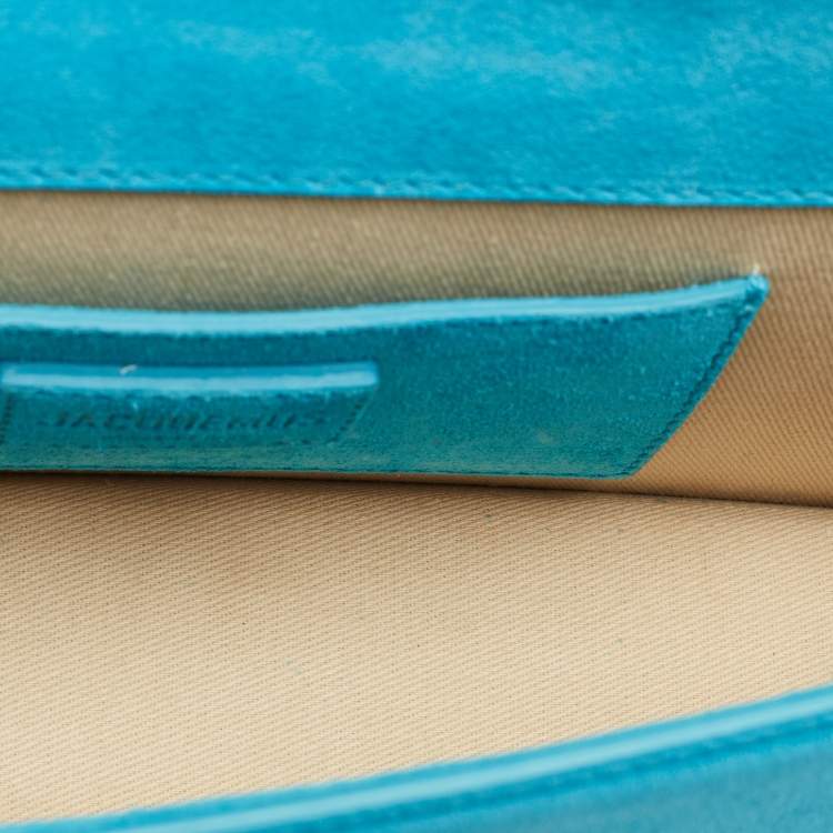 Pre Owned Jacquemus Blue Suede Le Bambino Long Shoulder Bag