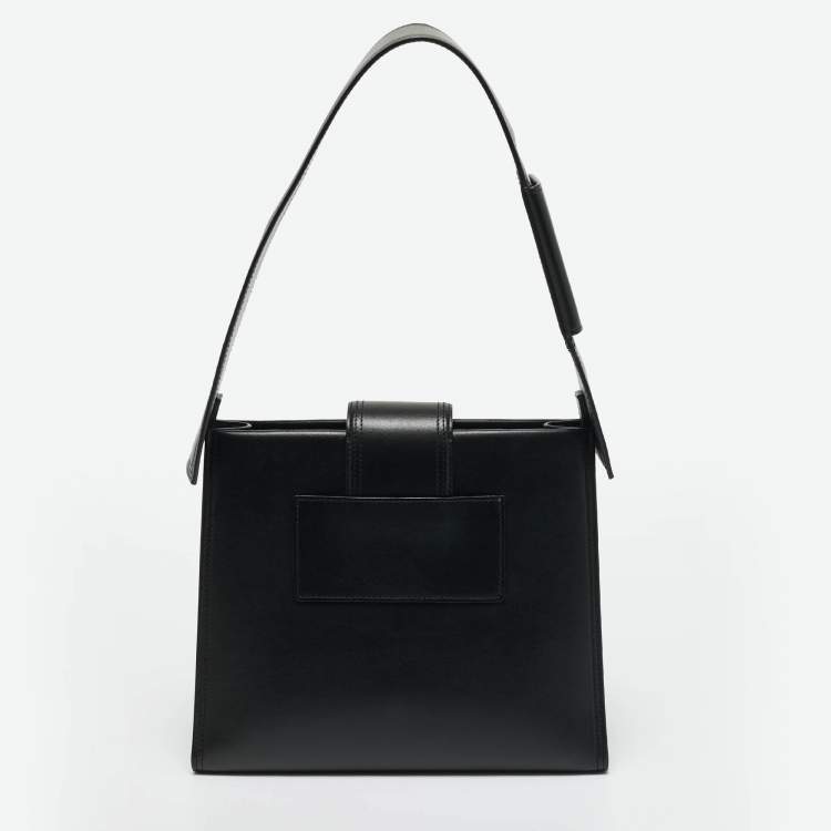 Pre Owned Jacquemus Black Leather Le Bambino 24 Shoulder Bag