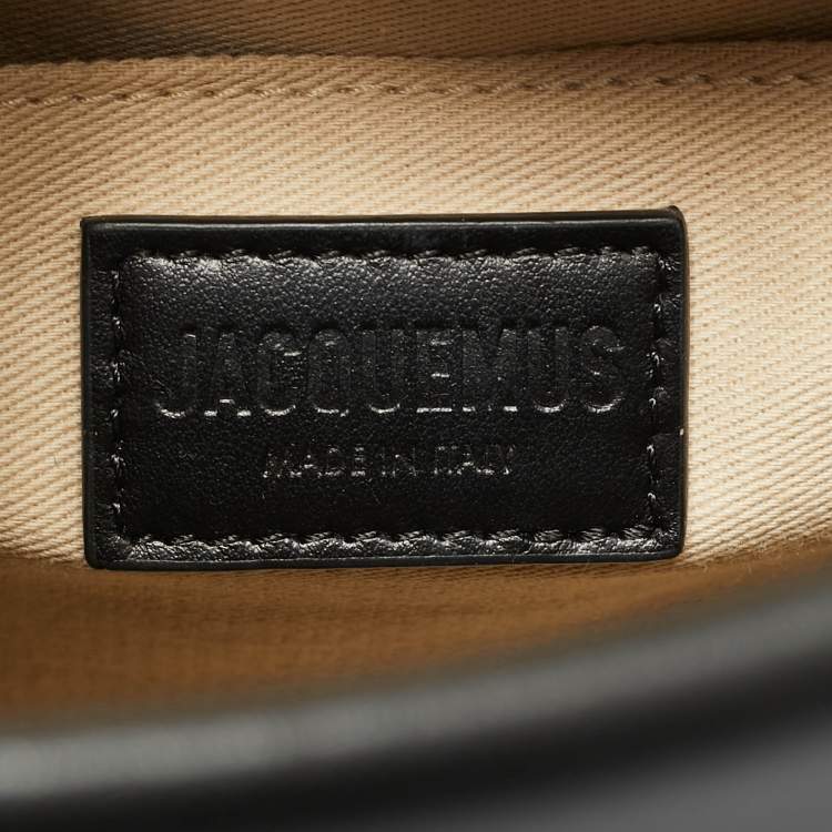 Pre Owned Jacquemus Black Leather Le Bambino 24 Shoulder Bag