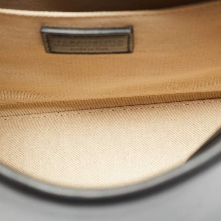 Pre Owned Jacquemus Black Leather Le Bambino 24 Shoulder Bag