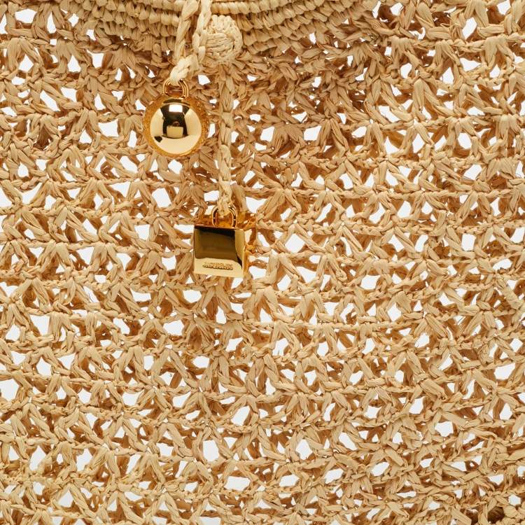 Pre Owned Jacquemus Beige Raffia Spiaggia Tote
