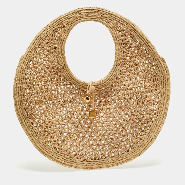 Pre Owned Jacquemus Beige Raffia Spiaggia Tote