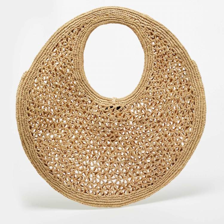 Pre Owned Jacquemus Beige Raffia Spiaggia Tote
