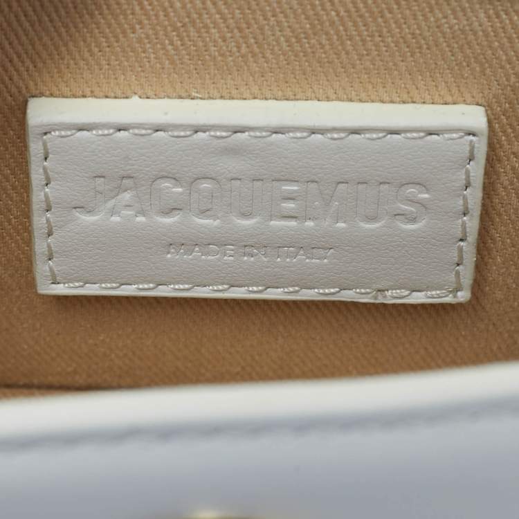 Pre Owned Jacquemus White Leather Mini Le Chiquito Top Handle Bag
