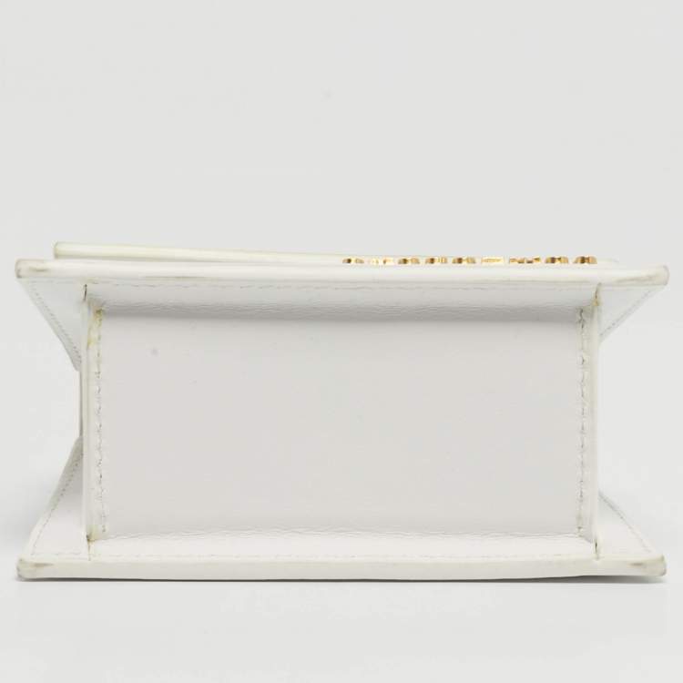 Pre Owned Jacquemus White Leather Mini Le Chiquito Top Handle Bag