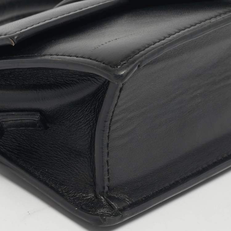 Pre Owned Jacquemus Black Leather Le Bambino Mini Top Handle Bag