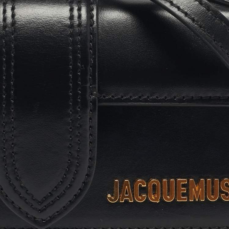 Pre Owned Jacquemus Black Leather Mini Le Bambino Top Handle Bag