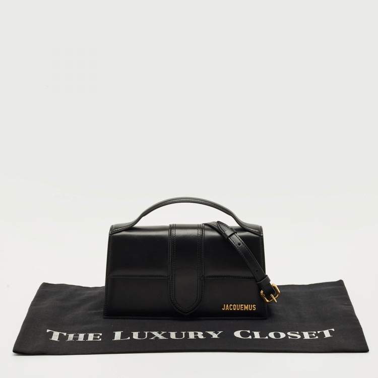 مملوكة مسبقًا Jacquemus Black Leather Le Grand Bambino Top Handle Bag