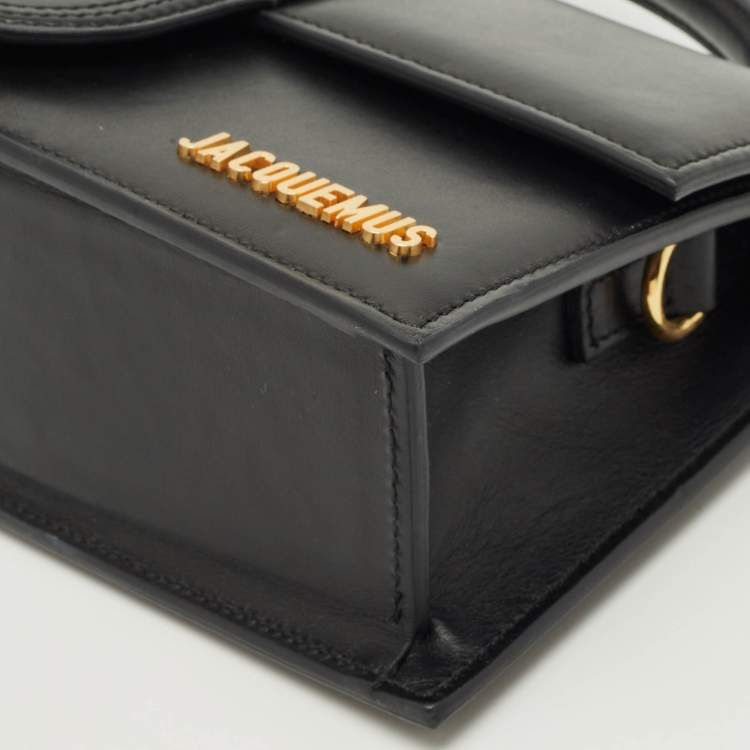 مملوكة مسبقًا Jacquemus Black Leather Le Grand Bambino Top Handle Bag